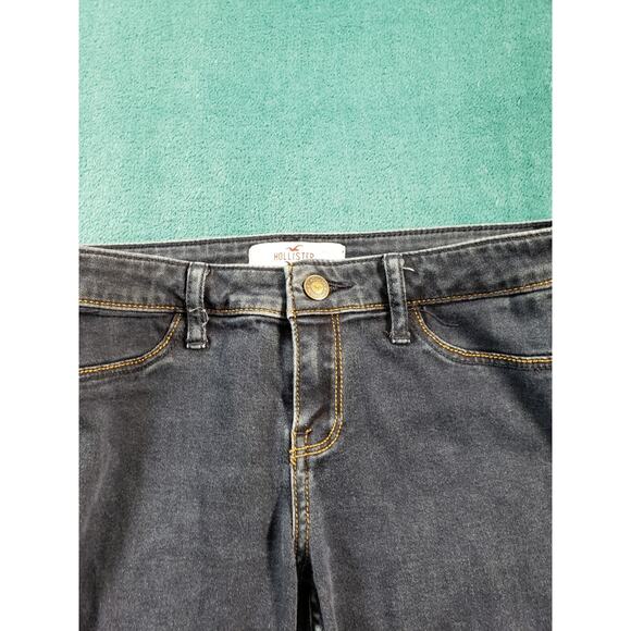 Hollister Jeans Womens Blue Size 5 Short Denim Pants Stretch Mid Rise Skinny - Picture 6 of 12
